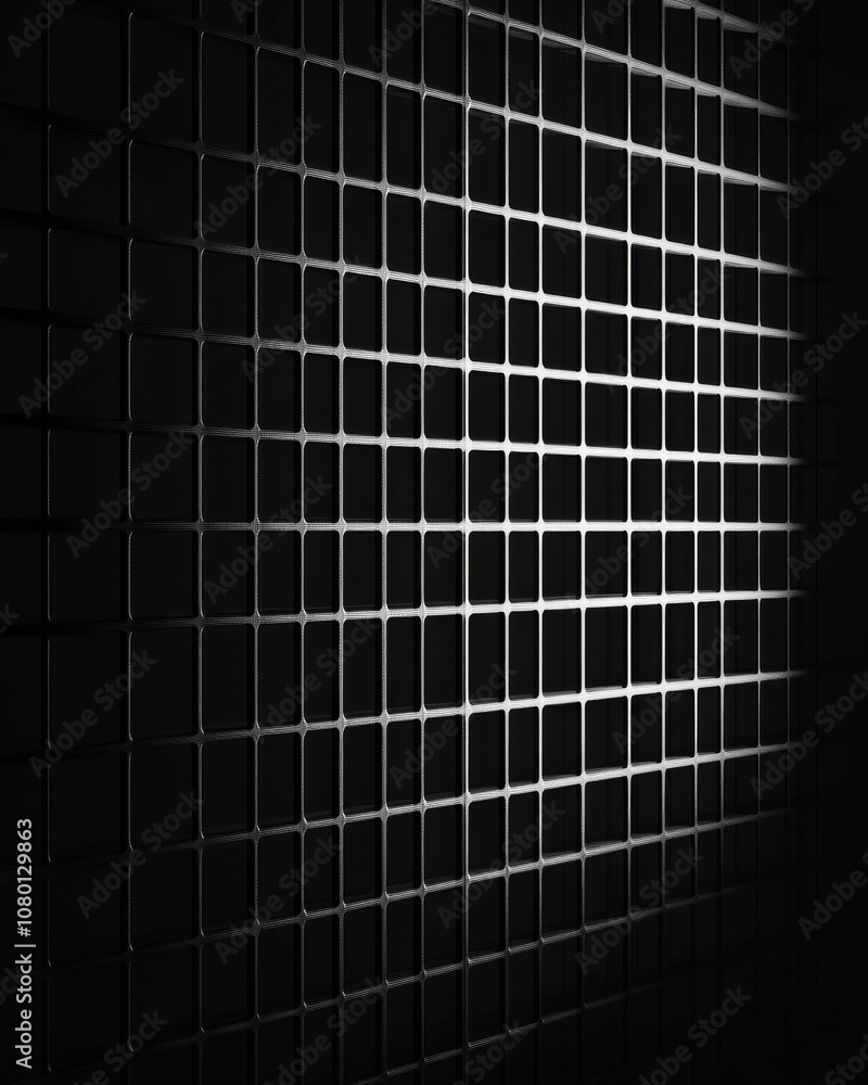 Minimalistic Black Background with White Grid, 80% Black, 20% White, Background Only Minimalistic Black Background with White Grid, 80% Black, 20% White, Background Only