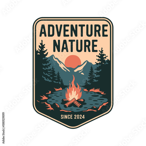 Vector Logo, Outdoor Logo, Nature Activity Logo, Camping Logo