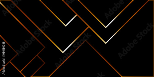 Modern black background corporate with gold lines .Modern silver grey white gold abstract geometric background with diamond shape and lines .square shapes template for business, card, flyer	
