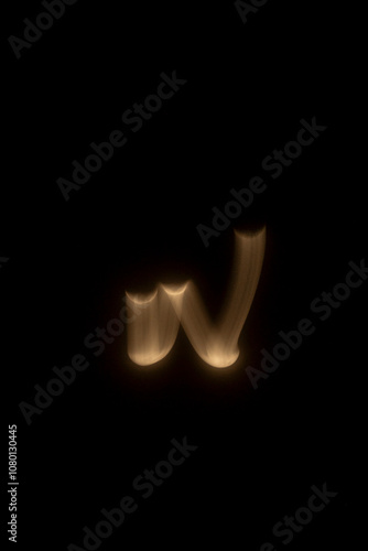 Crescent moon captured with light motion blur