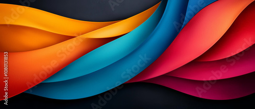 Wallpaper Mural Interlocking Shapes and Organic Flow in a Vibrant Abstract Composition Torontodigital.ca