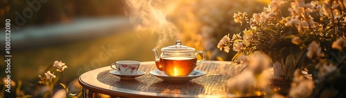 Sunset Tea Time in Serene O...