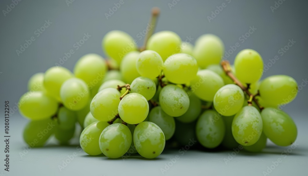 Freshly harvested green grapes ready for the market Freshly harvested green grapes ready for the market