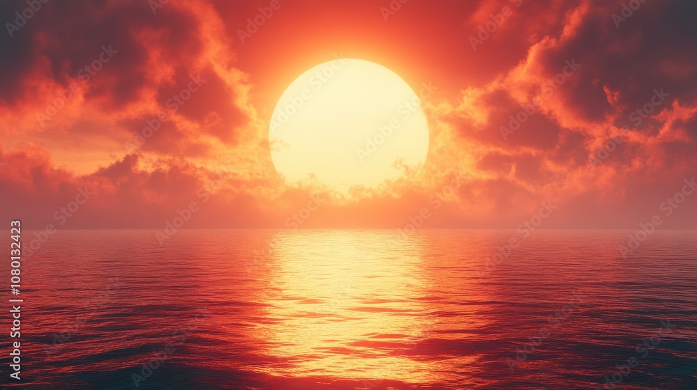 Serene Sunrise Over Calm Sea at Dawn Serene Sunrise Over Calm Sea at Dawn