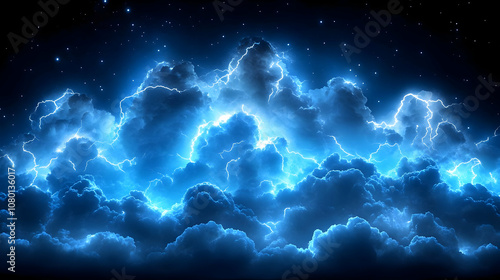 Lightning Storm Clouds Abst...