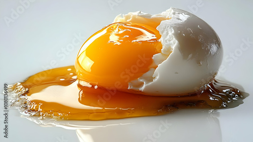 Cracked Egg Yolk Still in S...