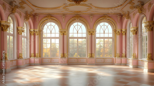 Pink and Gold Ballroom with...