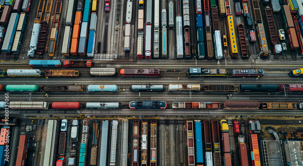 A freight train loaded with containers. Theme of logistics and cargo along railway lines. A freight train loaded with containers. Theme of logistics and cargo along railway lines.