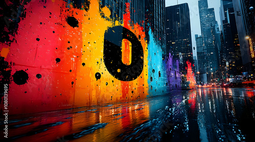 Urban Cityscape With Colorf...