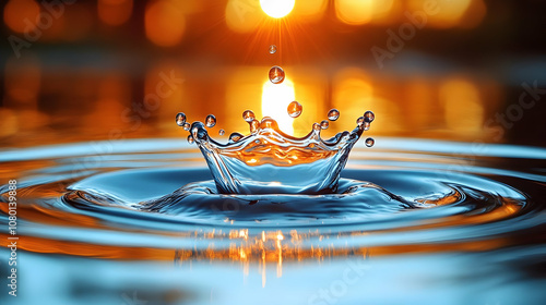 Water Drop Splashing in a P...