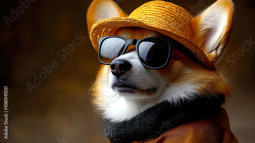 Dog Wearing Sunglasses and ...