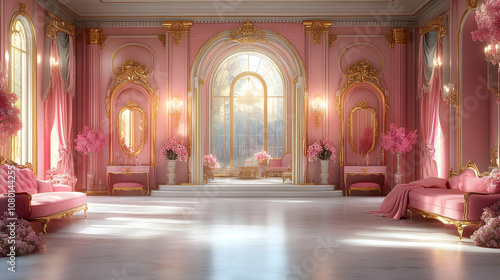 Pink and Gold Palace Interi...