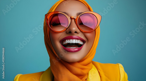Woman in Yellow Headscarf w...
