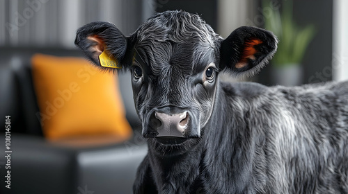 Black and White Calf Portra...