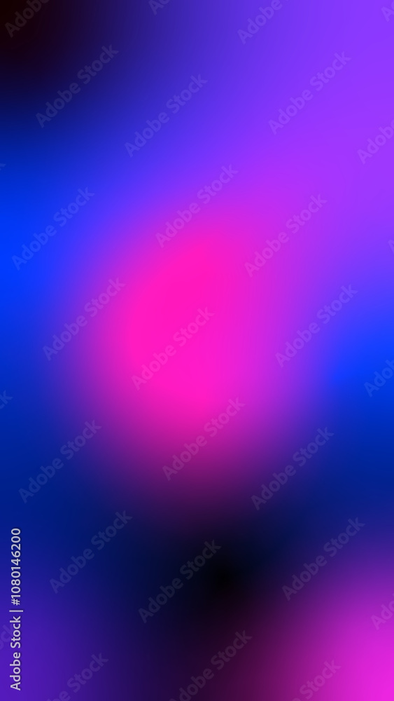 Obraz premium Glowing Neon Gradient Background. Modern blurred vertical social media template. Futuristic phone wallpaper with flash light effect
