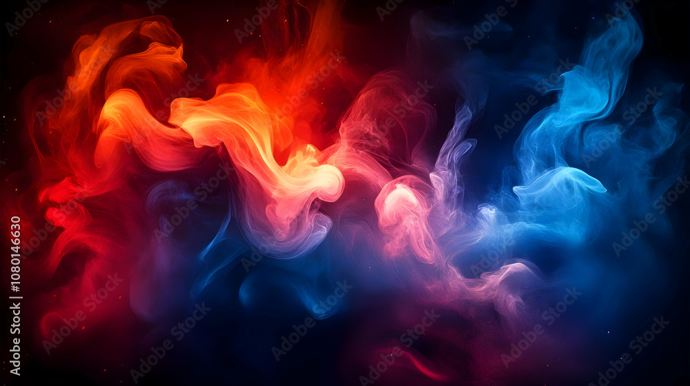 Abstract Background with Red and Blue Smoke Abstract Background with Red and Blue Smoke