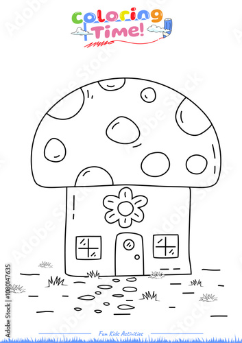 Lets color it Mushroom house