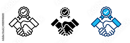 Commitment icon web banner design vector illustration template