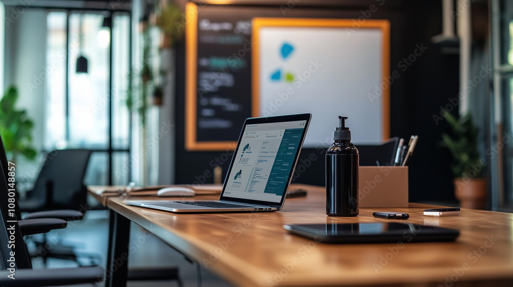 Modern workspace with a focus on casual meetings and brainstorming Modern workspace with a focus on casual meetings and brainstorming