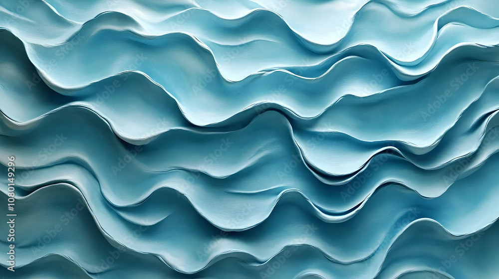 Fototapeta premium Abstract Blue Wavy Background