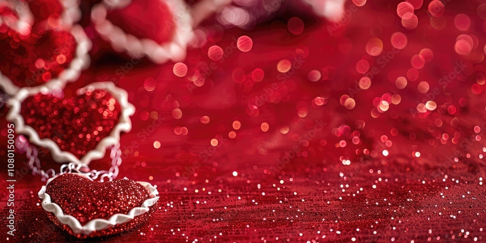Scalloped Heart Frame on a Valentine's Day Background with Subtle Sparkle Effect Scalloped Heart Frame on a Valentine's Day Background with Subtle Sparkle Effect