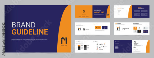 Brand identity guidelines template, brand guideline design