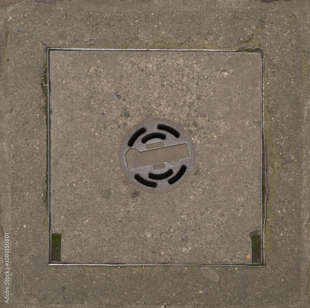 Fototapeta premium manhole cover in the street 