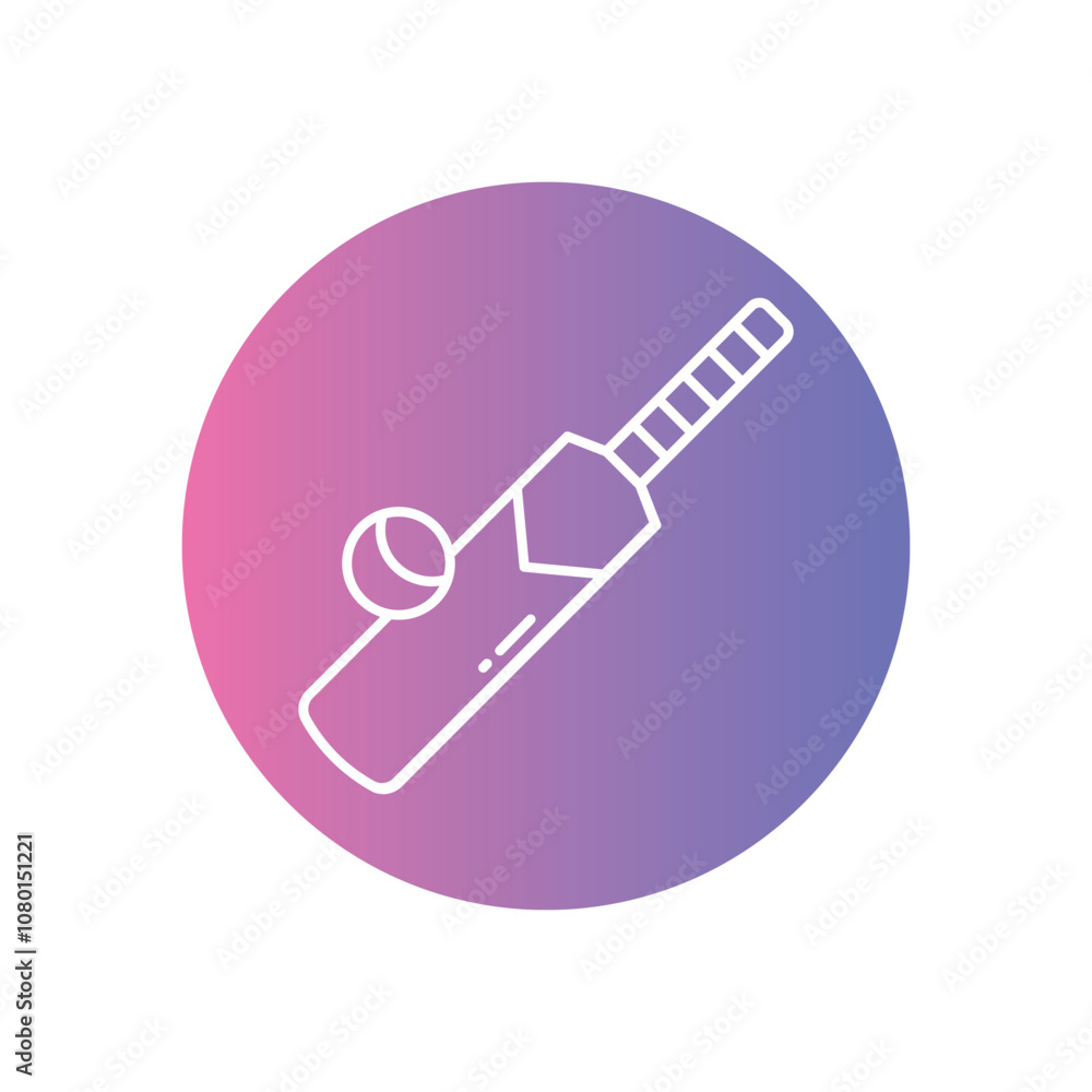 Cricket Bat vector icon stock illustration Cricket Bat vector icon stock illustration