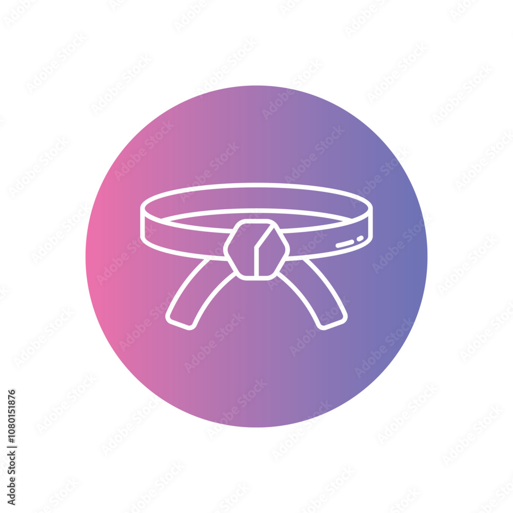 Martial Arts Belt vector icon stock illustration Martial Arts Belt vector icon stock illustration