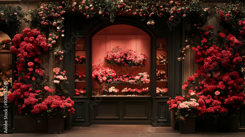 Floral Shop Window with Pin...