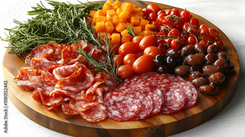 Salami, Cherry Tomatoes, Ol...