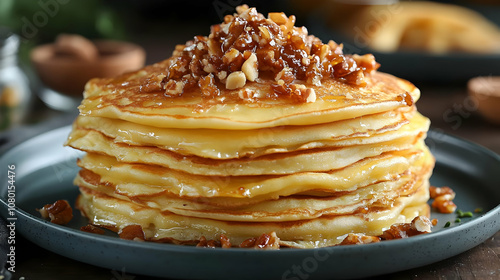 Pancakes with Pecan Topping...