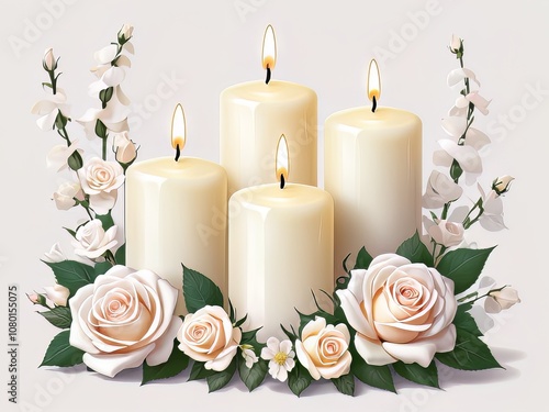 "In Loving Memory: A Tribute with Roses and Candlelight"