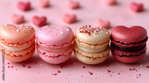 Heart-Shaped Macarons on Pi...