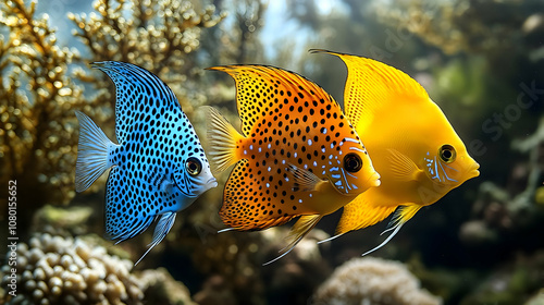 Colorful Spotted Fish Under...