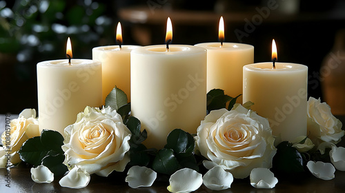 Candles and Roses Centerpie...