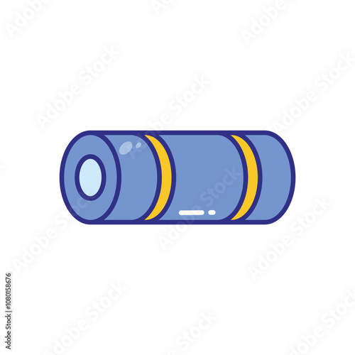 Yoga Mat vector icon stock illustration
