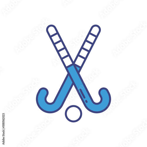 Hockey Stick vector icon stock illustration