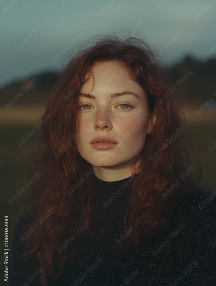 A portrait of an attractive woman with long hair set against a dark background, highlighting her features in dramatic contrast with ethereal lighting and color tones. A portrait of an attractive woman with long hair set against a dark background, highlighting her features in dramatic contrast with ethereal lighting and color tones.