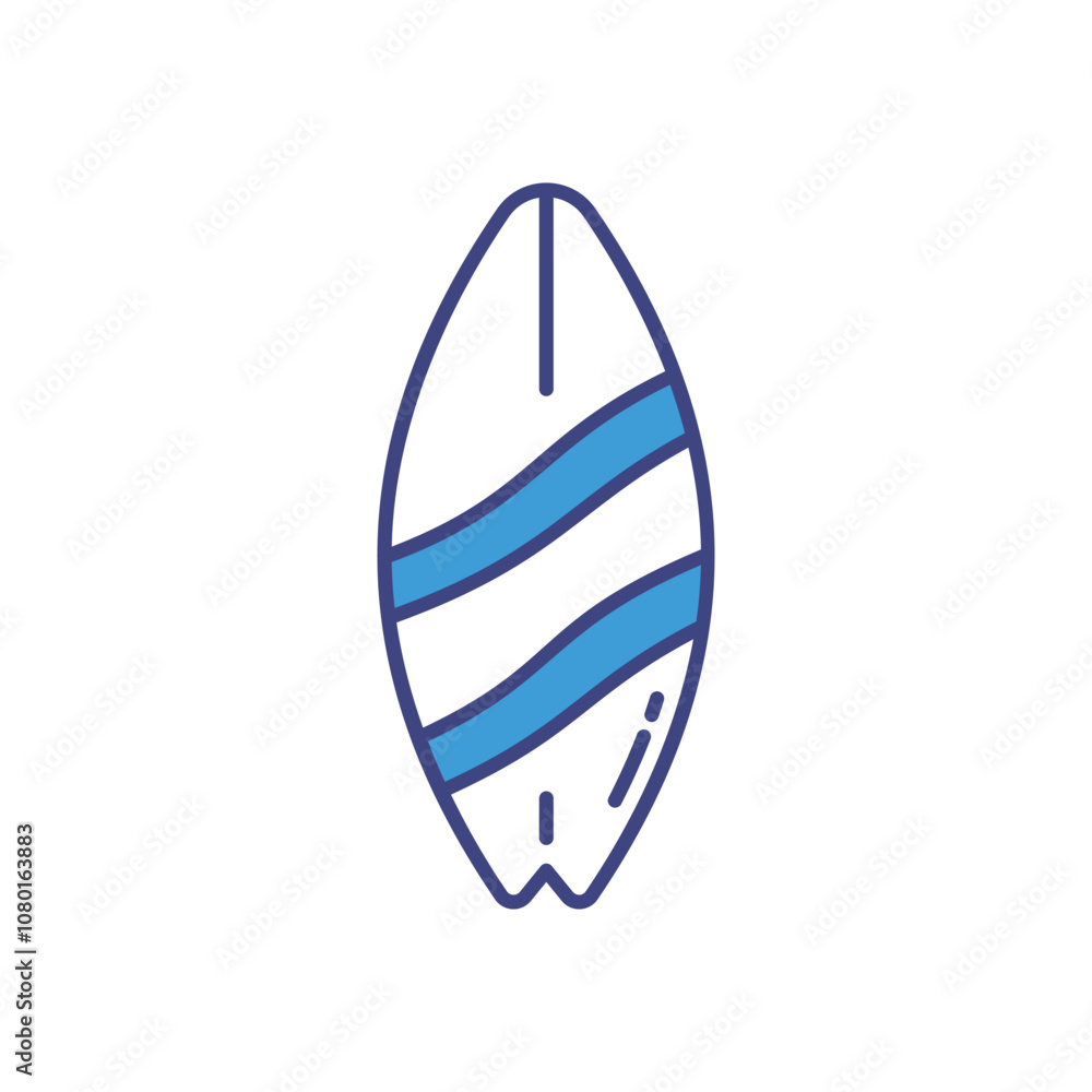 Surfboard vector icon stock illustration Surfboard vector icon stock illustration