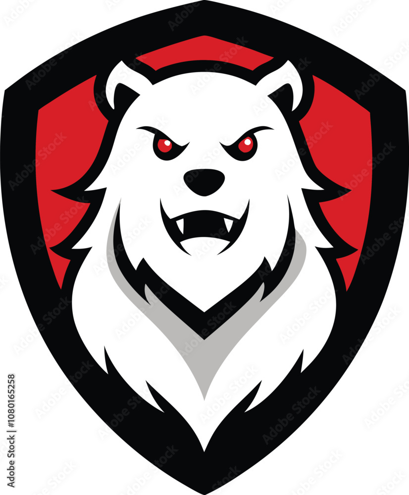 Halloween bear head mascot with shield Halloween bear head mascot with shield
