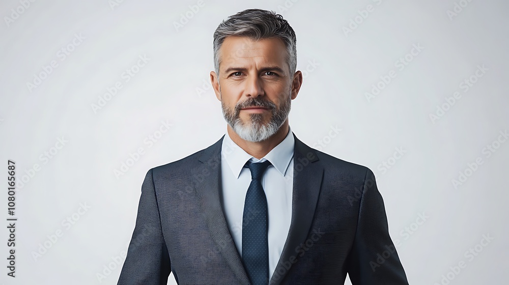 A business man arms crossed and looking front. A business man arms crossed and looking front.