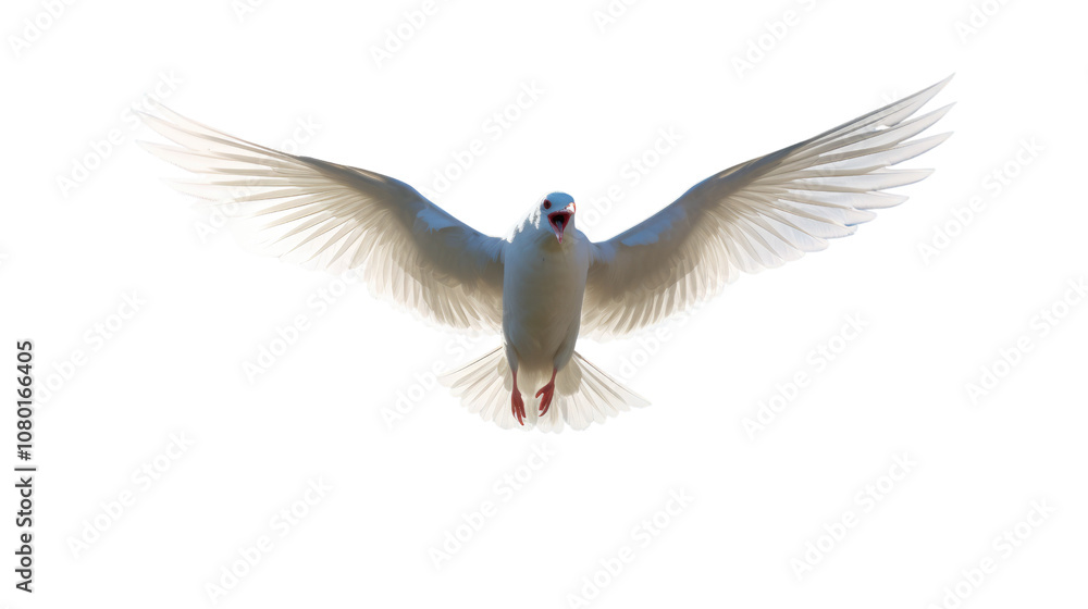 Obraz premium white dove isolated on white