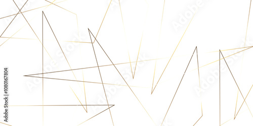 Abstract background with liens and triangles shape on white background. White and golden geometric overlapping rectangle pattern Geometric background soft shadows as patten ..White polygon textured .	