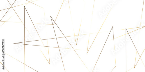 Abstract background with liens and triangles shape on white background. White and golden geometric overlapping rectangle pattern Geometric background soft shadows as patten ..White polygon textured .	
