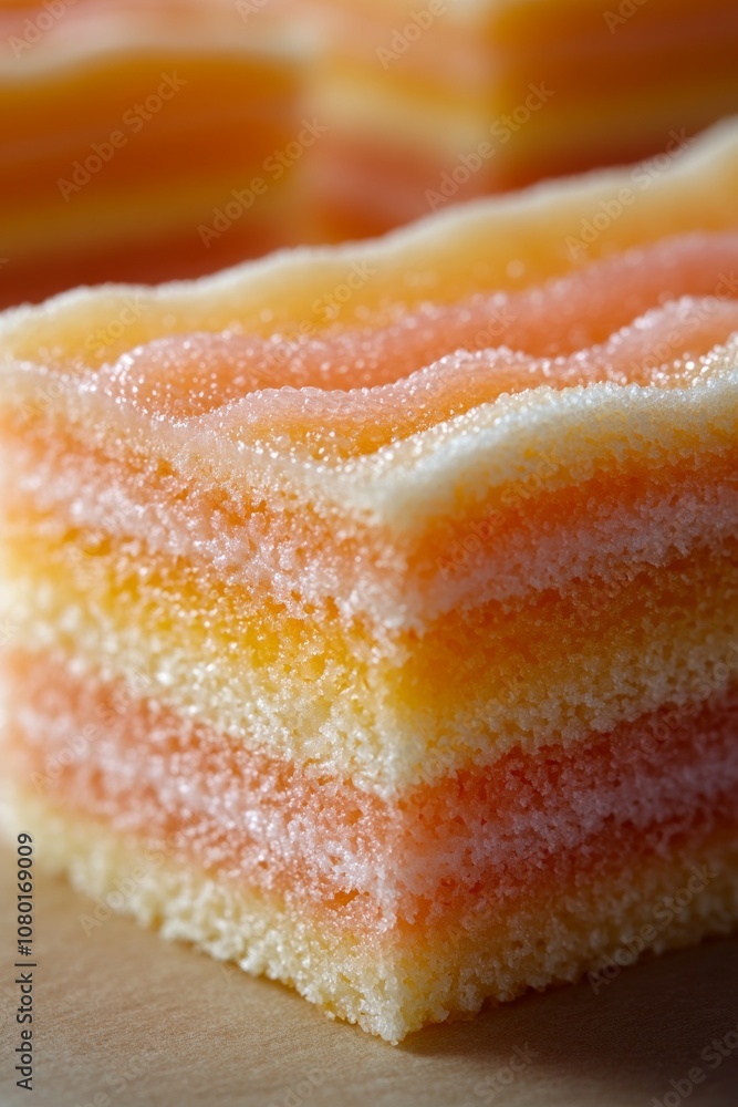 A beautifully layered bento cake features bright shades of orange and yellow, perfect for sharing at a cheerful gathering on a sunny day A beautifully layered bento cake features bright shades of orange and yellow, perfect for sharing at a cheerful gathering on a sunny day