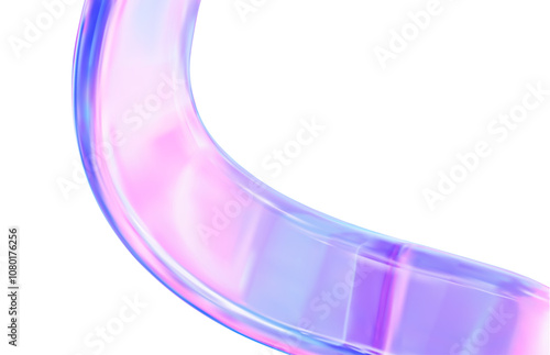 Holographic vector wave with smooth reflection texture effect.