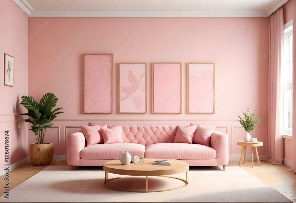 Fototapeta premium modern living room with sofa