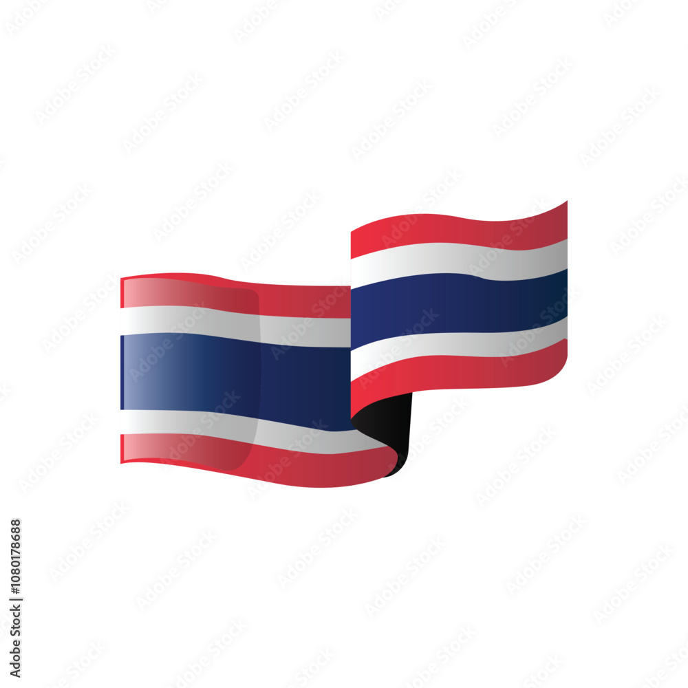 Obraz premium Thailand flag national emblem design vector