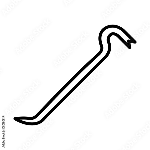 Crowbar line icon